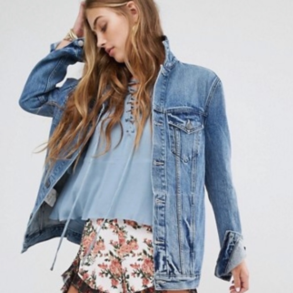 Oversized denim jacket